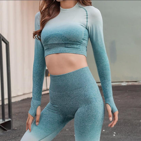 Seamless Long Sleeve Cropped Top - Shop Alis Sportswear